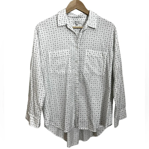 Madewell • Shrunken Trapeze Shirt in Penpoint Dot - Picture 5 of 10